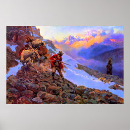 Póster Carne de quién contra Grizzly Charles Marion Russe