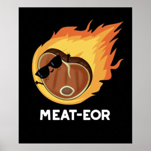 Póster Carne-eor Funny Carne Pun Oscuro BG