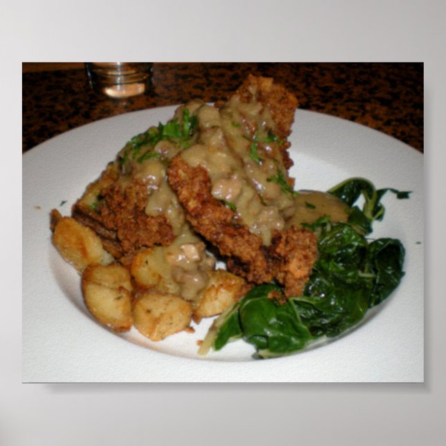 Póster ¡Carne frita de pollo! (Frente)