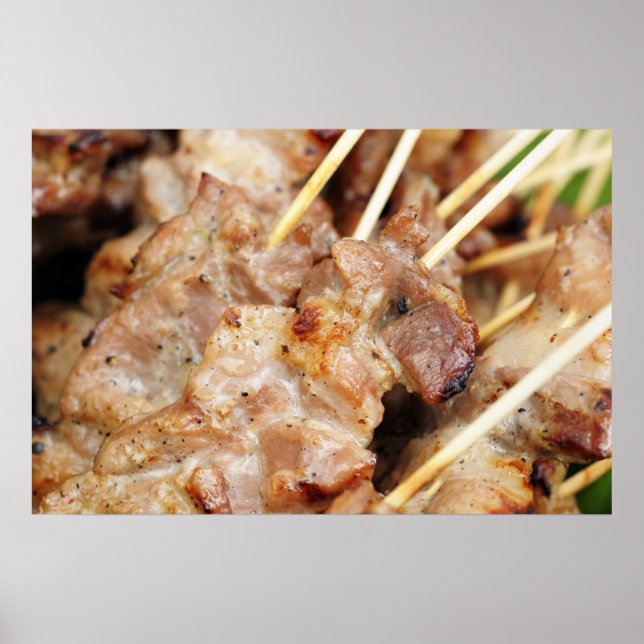 Póster Carne preparada en la tradición tailandesa (Frente)