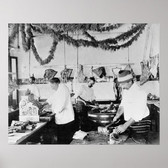 Póster Carnicería, 1895. Foto antigua (Frente)