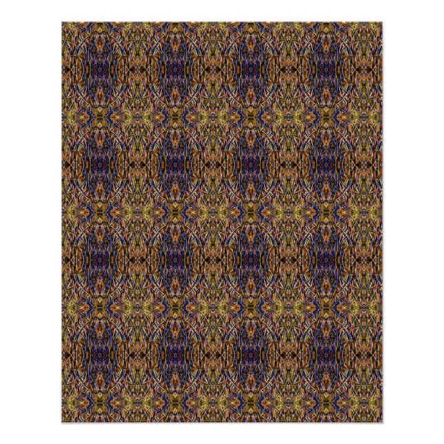 Póster Carnival Glass Grass With Orange Mold Fungus tiled (Anverso)