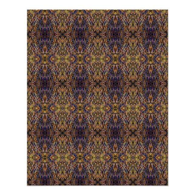 Póster Carnival Glass Grass With Orange Mold Fungus tiled (Anverso)