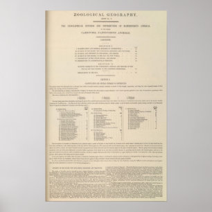 Póster Carnívoros zoológicos de la geografía