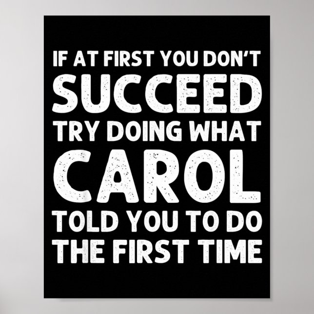 Póster Carol Name D Birthday Funny Christmas J  (Frente)