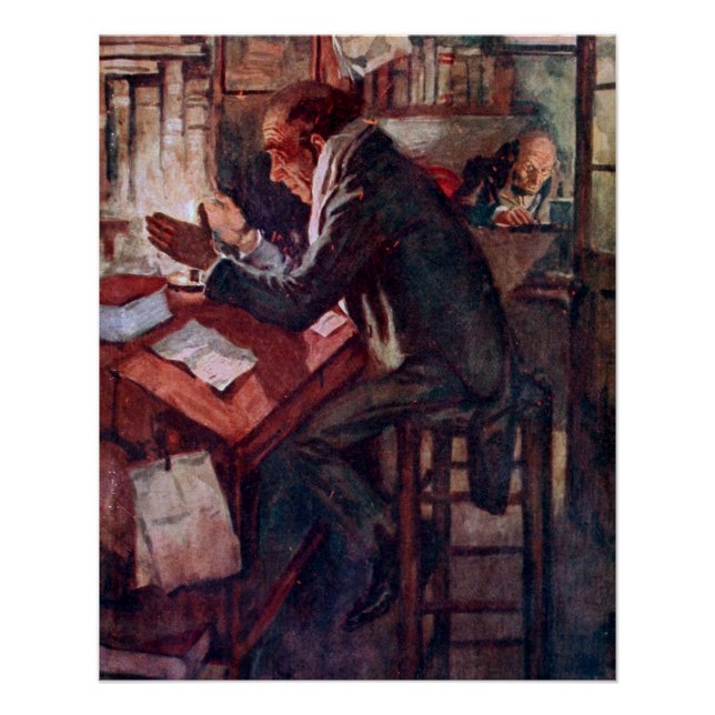 Póster Carol Navidades: Cratchit y Scrooge (Anverso)