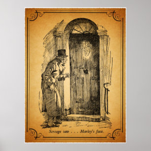 Póster Carol, un Navidad: La cara de Marley