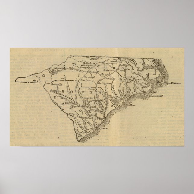 Póster Carolina del Norte (Frente)