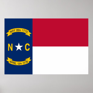Póster Carolina del Norte, Estados Unidos
