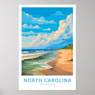 Póster Carolina del Norte Viajes de Estados Unidos