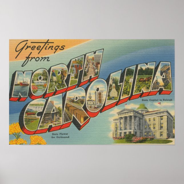 Póster Carolina del NorteEscenas de letras grandes 3 (Frente)