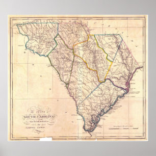 Póster Carolina del Sur: 1818