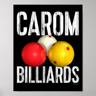 Póster Carom Billiards Gear And Apparet