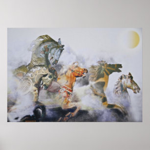PÓSTER CAROUSEL HORSES PINTADOS SALVAJES