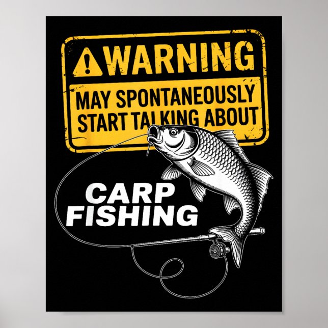 Póster Carp Fishing Design For Men Funny Catfish And Carp (Frente)