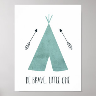 Póster Carpa Azul Sé Valiente Pequeñín