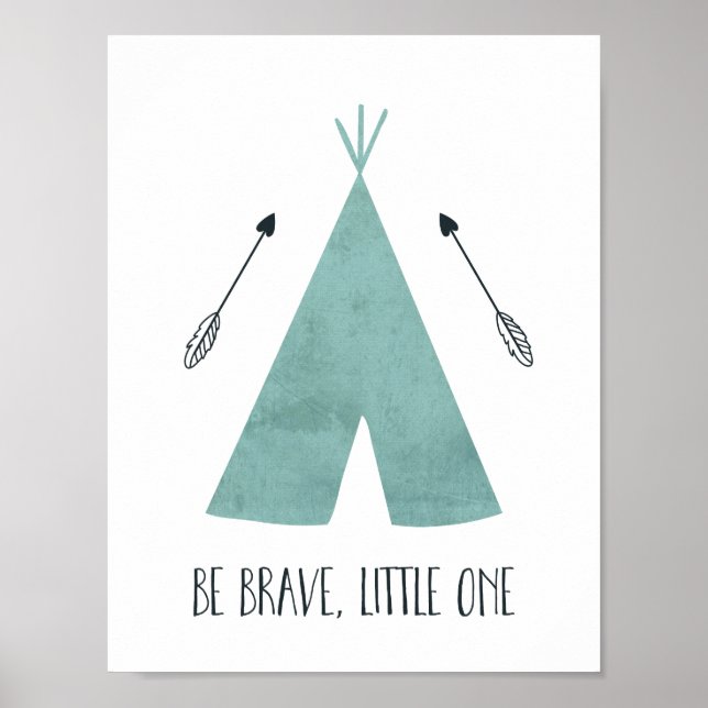 Póster Carpa Azul Sé Valiente Pequeñín (Frente)