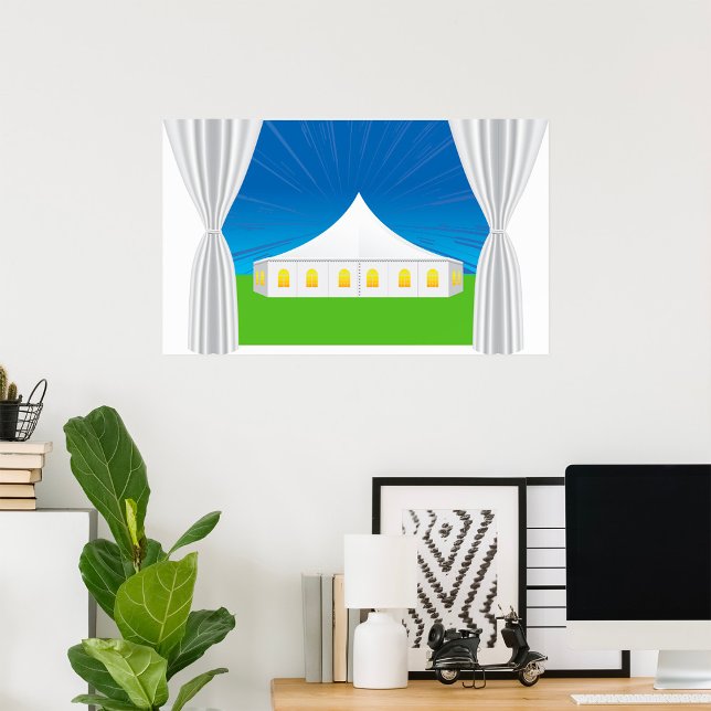 Póster Carpa blanca elegante para eventos con cortinas (Subido por el creador)