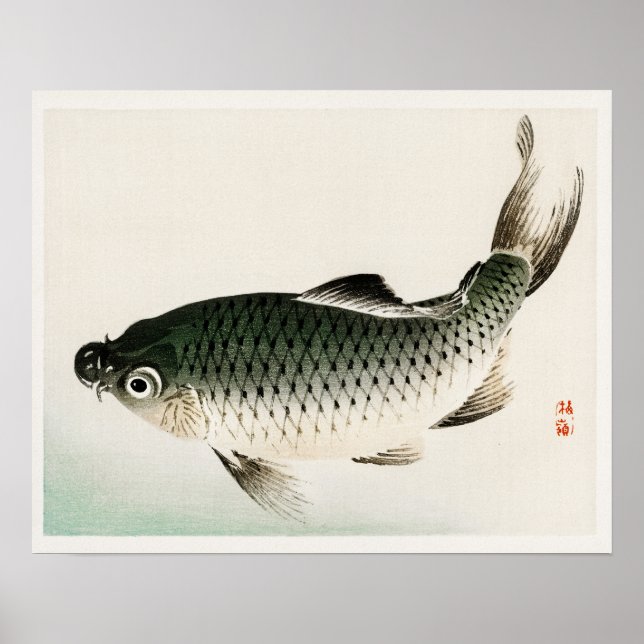 Póster Carpa de Kōno Bairei (1844-1895) (Frente)