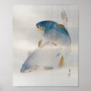 Póster Carpa japonesa, Watanabe Seitei