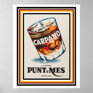 Póster Carpano L'apertif Poster publicitario francés vint