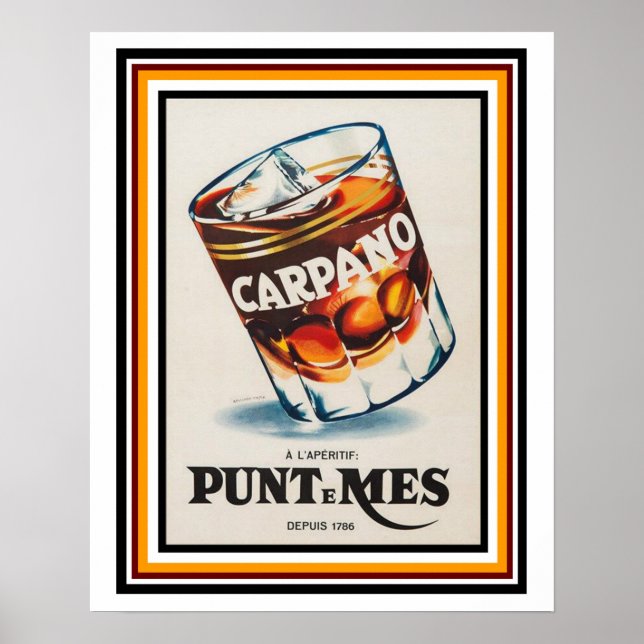 Póster Carpano L'apertif Poster publicitario francés vint (Frente)