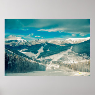 Póster Carpathian mountains nature vacation mountainbeaut