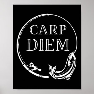 Póster Carpe Diem Aprovecha La Carpa Divertida Pesca Carp