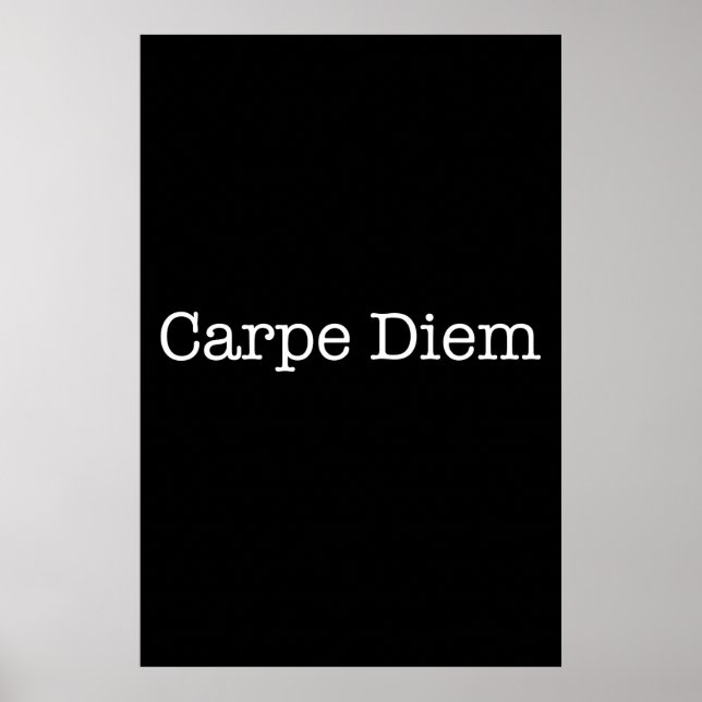 Póster Carpe Diem aprovecha la cita del día - Citas (Frente)