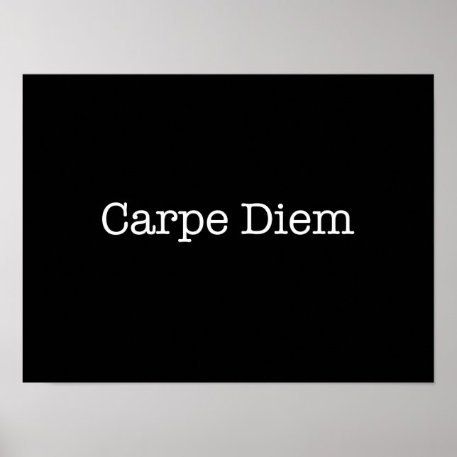 Póster Carpe Diem aprovecha la cita del día - Citas (Frente)