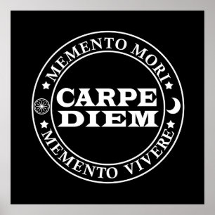 Póster Carpe diem Toma el día Mmenro mori