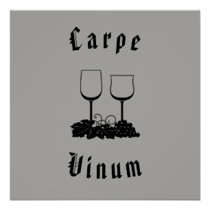 Póster Carpe Vinum (aprovecha el vino)