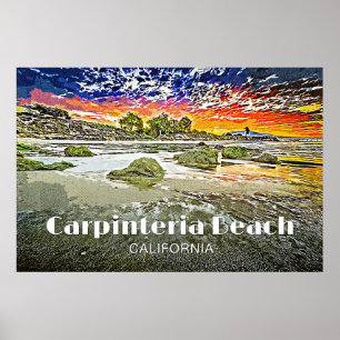 Póster Carpinteria Beach Sunrise