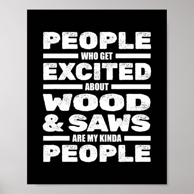 Póster Carpintería divertida madera sembró carpintería pa (Frente)