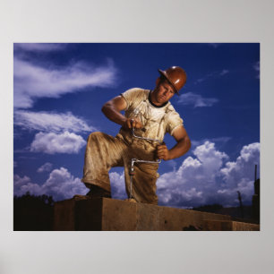 Póster Carpintero de construcción, 1942