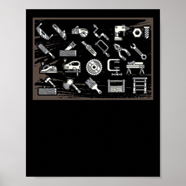 Póster Carpintero del padre padre de la trabajadora de ma (Frente)