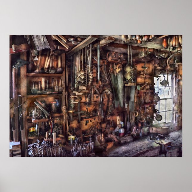 Póster Carpintero - Son muchas herramientas (Frente)