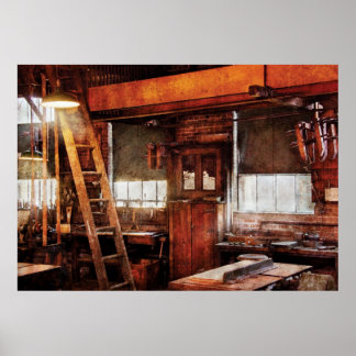 Póster Carpintero - Taller antiguo