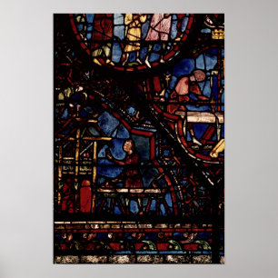 Póster Carpinteros en el trabajo, de la vida de San Pedro