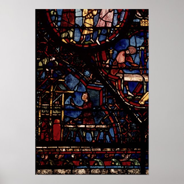 Póster Carpinteros en el trabajo, de la vida de San Pedro (Frente)