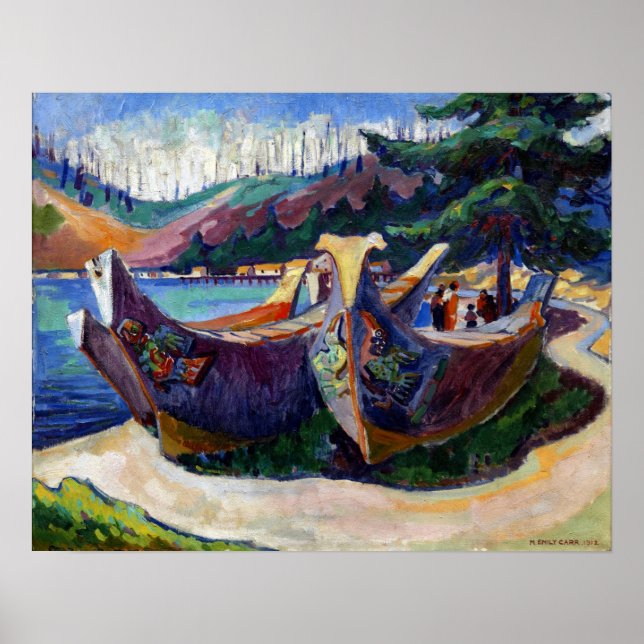 Póster Carr - Canoas de guerra, Bahía de alerta (Frente)