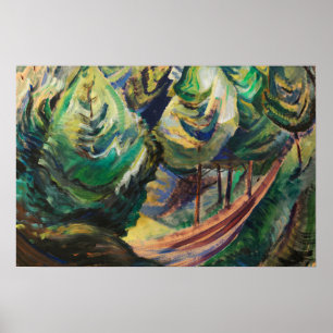 Póster Carr - Sendero Entre Pinos 1930