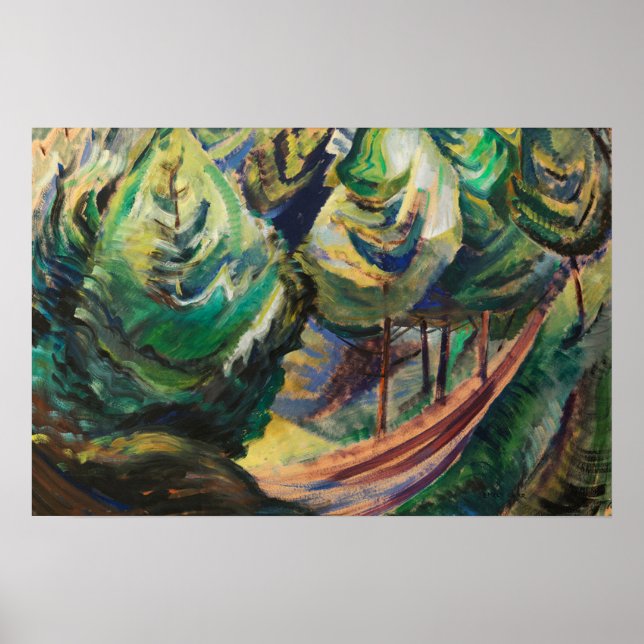 Póster Carr - Sendero Entre Pinos 1930 (Frente)