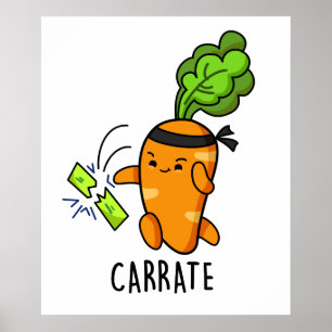 Póster Carrate Carrot Karate Pun