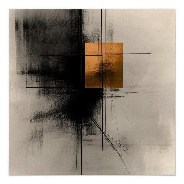 Póster Carré doré dans l'abstrait (Anverso)