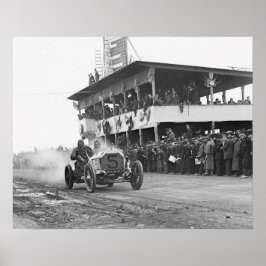 Póster Carrera Automática Vanderbilt Cup, 1908. Foto de c