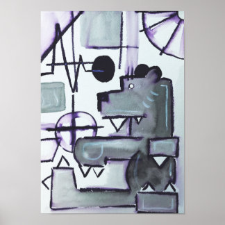 Póster Carrera blanca