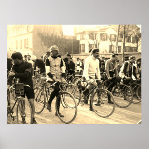 Póster Carrera Ciclista París-Roubaix 1907 Color Redux