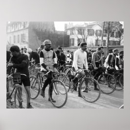 Póster Carrera Ciclista París-Roubaix 1907 Color Redux