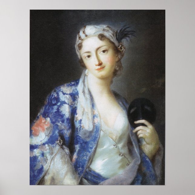 Póster Carrera - Dama con traje túrquico (Frente)